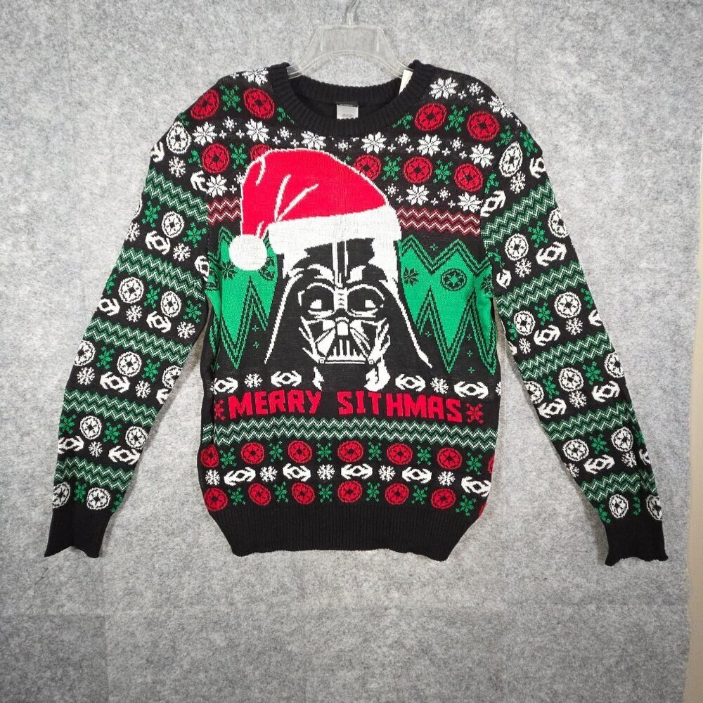 Star Wars Women's Merry Sithmas Holiday Sweater Black Size L